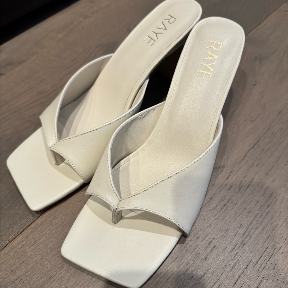 RAYE Van Heels in Ivory Square Toe Slip-On